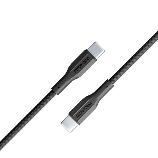 Promate XCord-CC High Tensile Strength Data & Charge USB-C Cable - Black