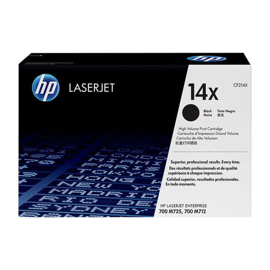 HP 14X High Yield Black Original LaserJet Toner Cartridge (CF214X)