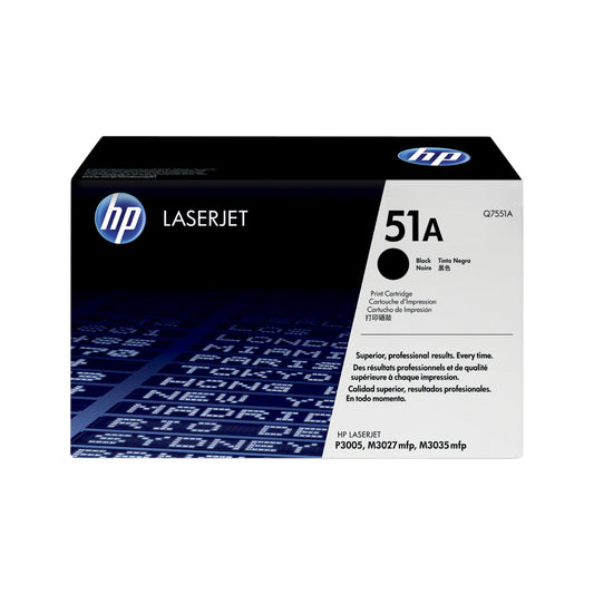 HP 51A Black Original LaserJet Toner Cartridge (Q7551A)