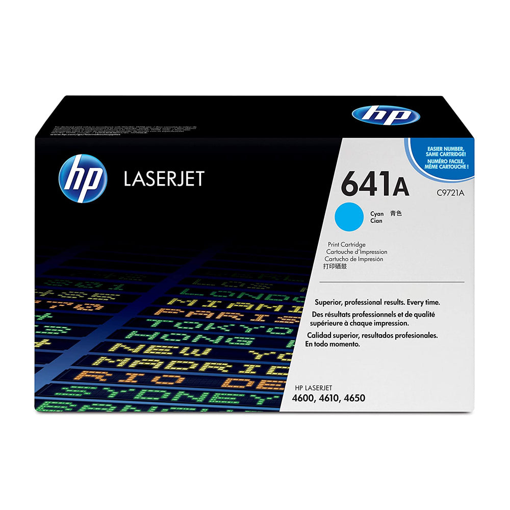 HP 641A Cyan Original LaserJet Toner Cartridge (C9721A)