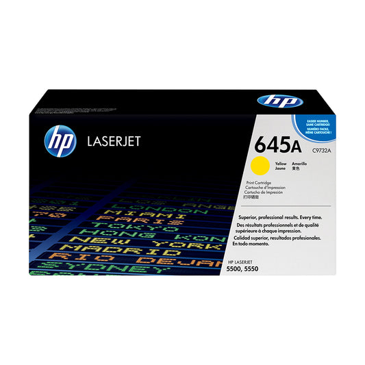 HP 645A Yellow Original LaserJet Toner Cartridge (C9732A)