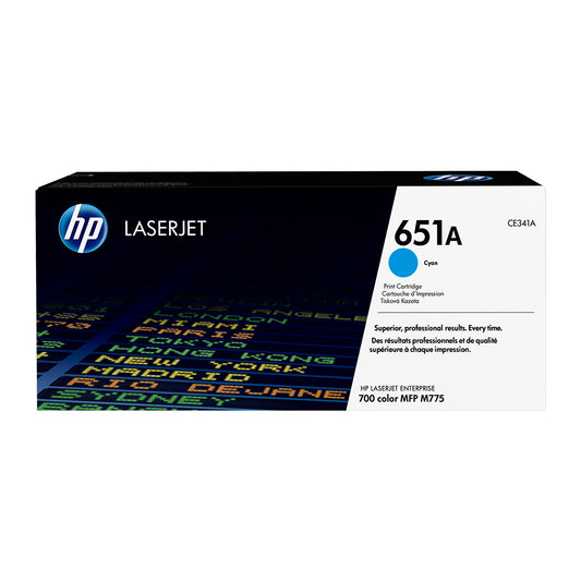 HP 651A Cyan Original LaserJet Toner Cartridge (CE341A)