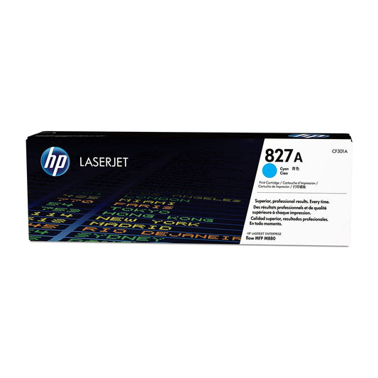 HP 827A Cyan Original LaserJet Toner Cartridge (CF301A)