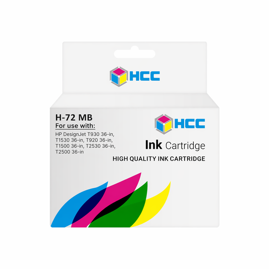 HCC H-72MB Matte Black Ink Cartridge Compatible with HP 72 Matte Black (C9403A)