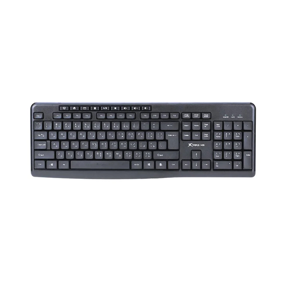 Xtrike Me KB-248 Arabic Wireless Keyboard - Black