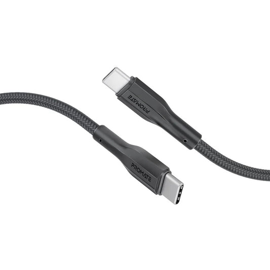 Promate XCord-CC200 High Tensile Strength Data & Charge USB-C Cable - Black