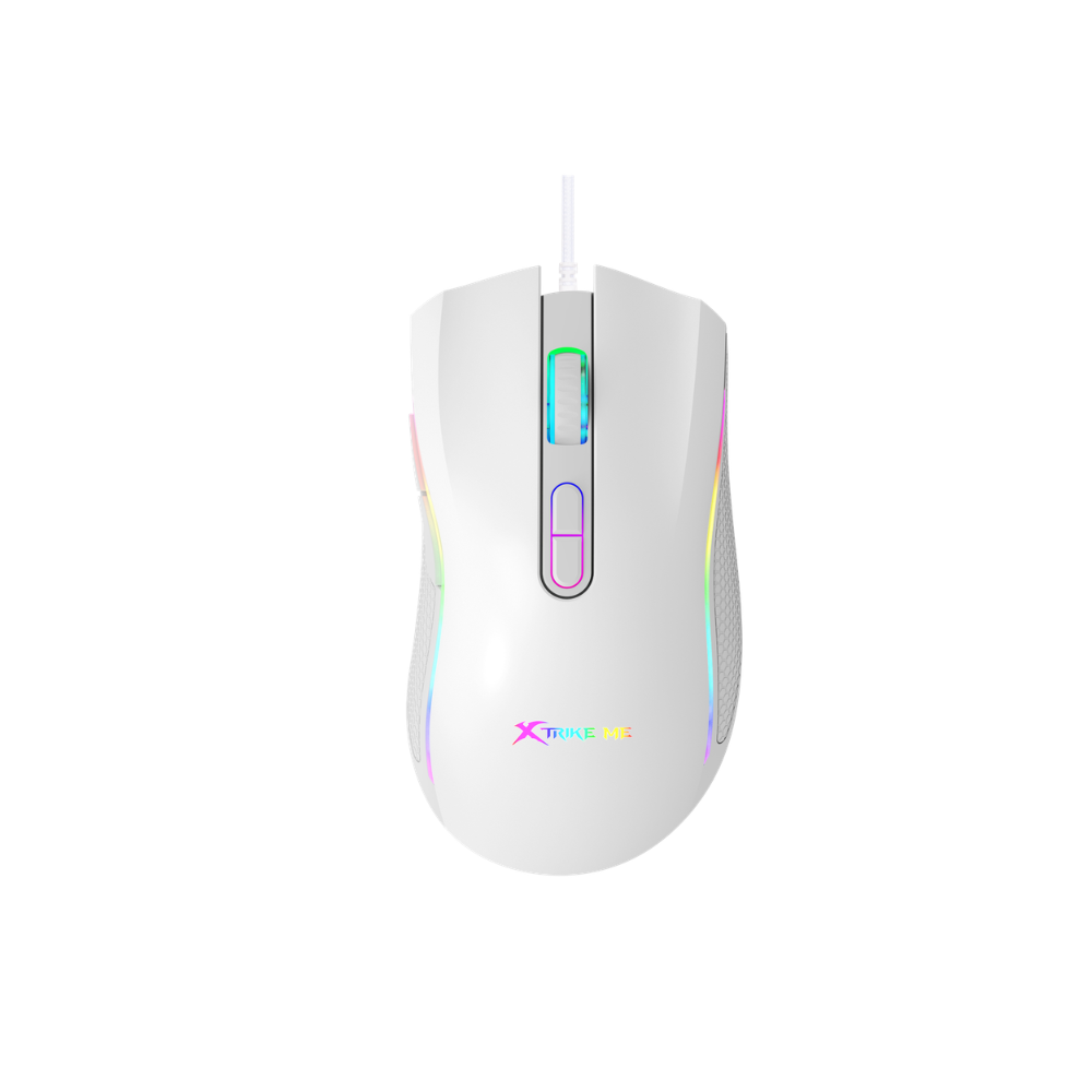 XTRIKE ME GM-314 White Gaming Mouse 7200 DPI RGB 7D Programmable
