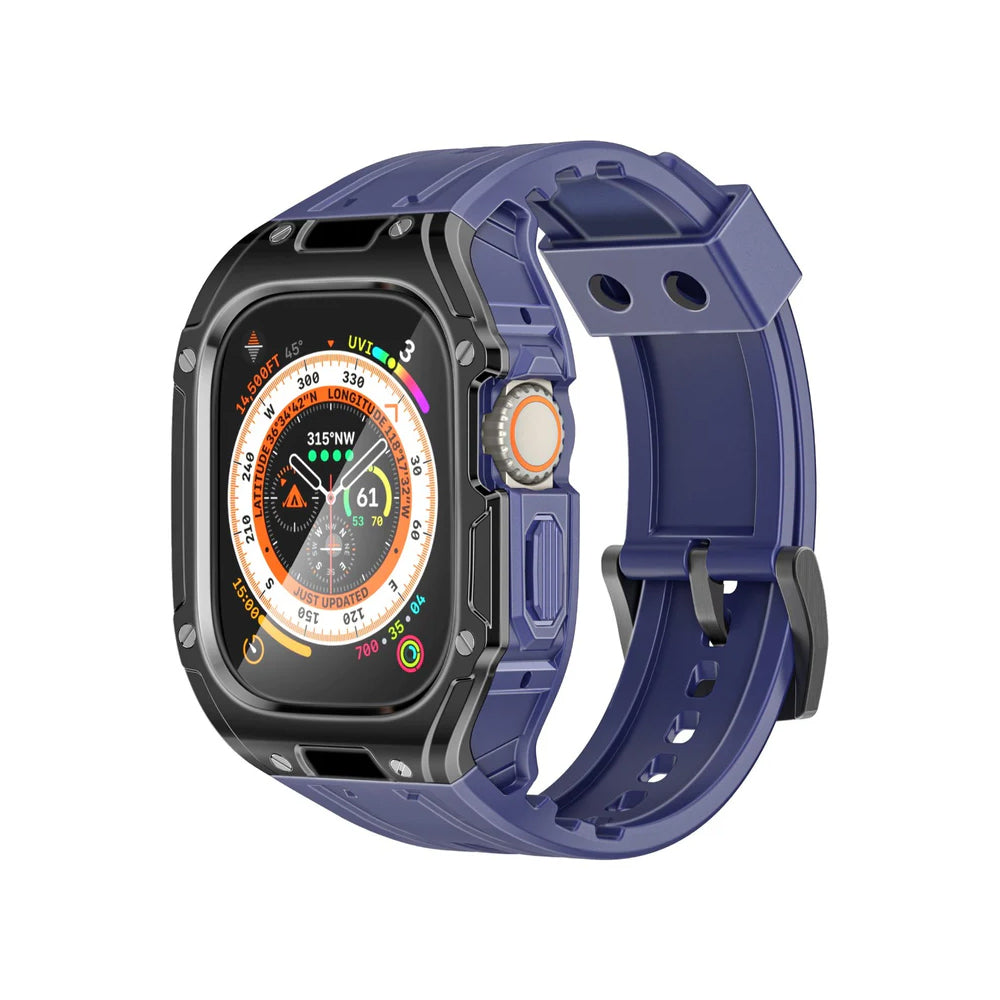 Promate CaseBand Durable Protection Watch Case with TPU Watch Band - Blue