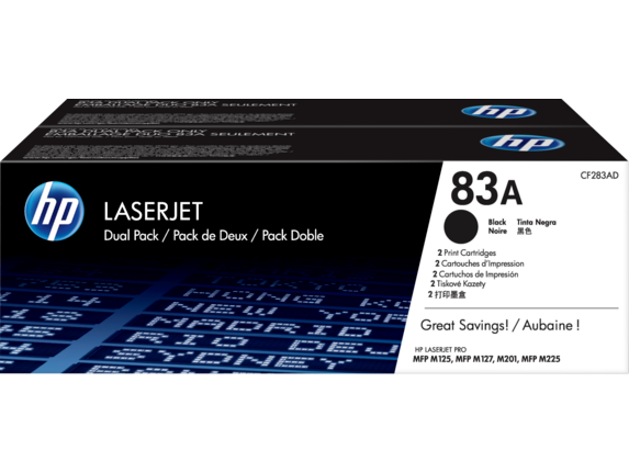 HP 83A Black Original LaserJet Toner Cartridge (CF283A)