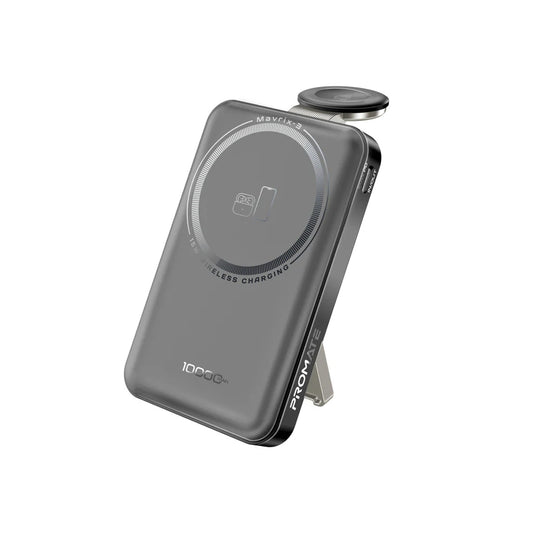 Promate Mavrix-3 10000mAh Ultra-Compact 3 in 1 MagSafe Compatible Wireless Charging Power Bank