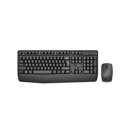 Promate ProCombo-14 Ergonomic Wireless Multimedia Keyboard with Palm Rest and Ambidextrous Mouse EN-AR