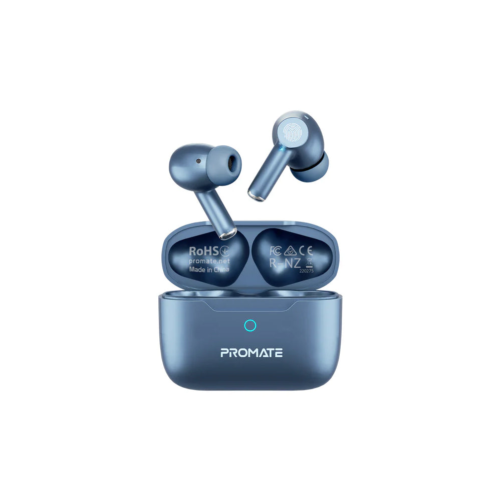 Promate ProPods High-Definition ANC TWS Earphones with intellitouch - Blue