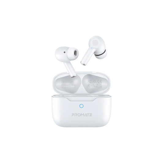 Promate ProPods High-Definition ANC TWS Earphones with intellitouch - White