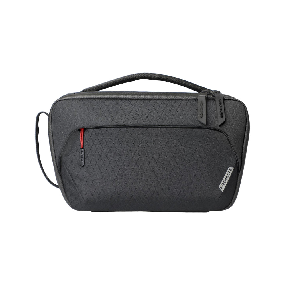 Promate UrbanPouch Versatile Tech Essential Organizer Pouch Bag with Multiple Pockets - Black