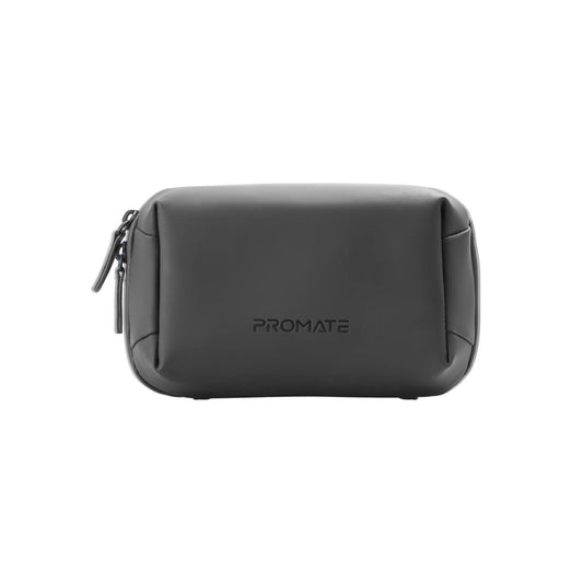 Promate Velvena Compact Tech Essential Organizer Pouch Bag with Multiple Compartments - Black