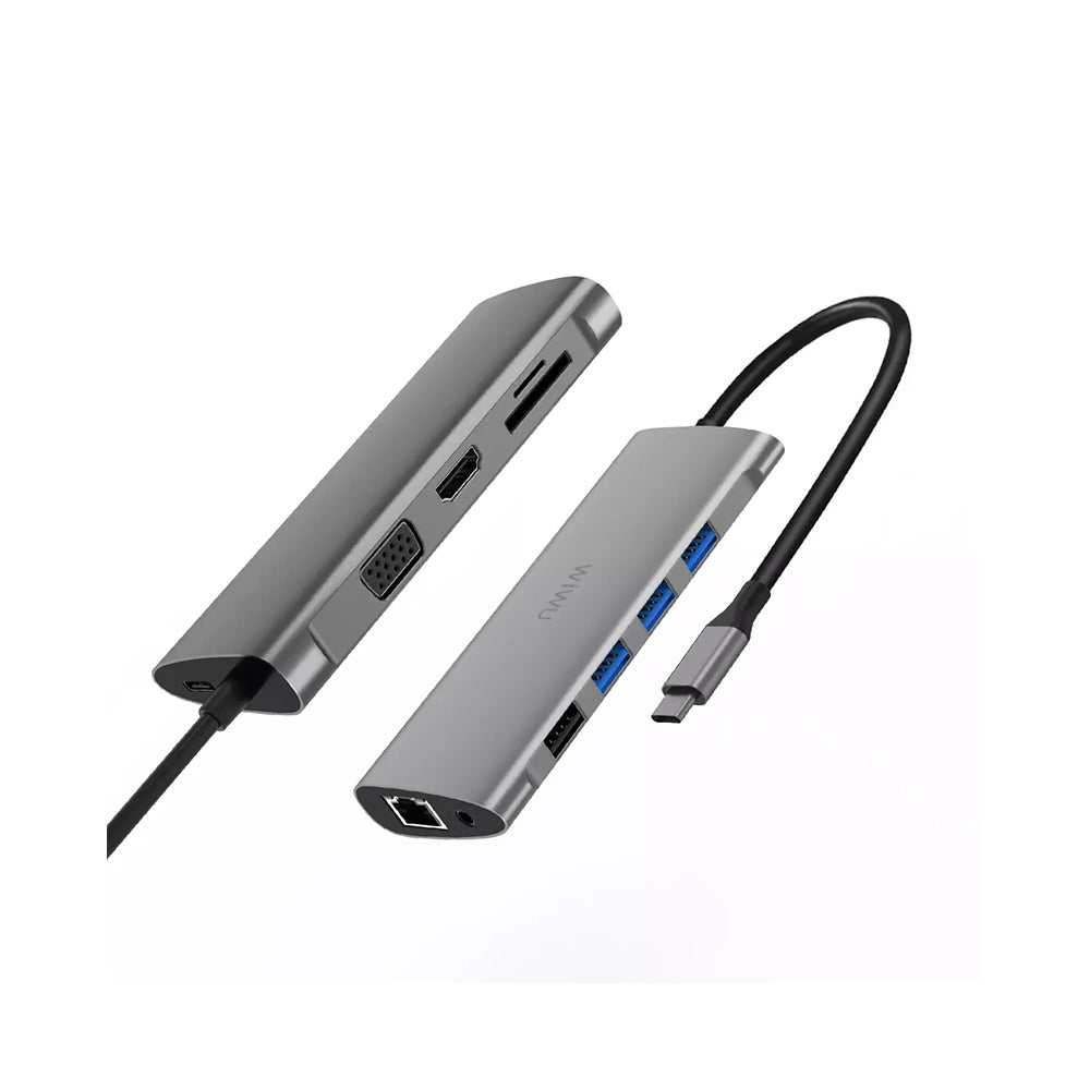 WiWU Alpha 11 in 1 USB C Hub All in One RJ45 Internet 4K for MacBook Laptop Type C Docking Station