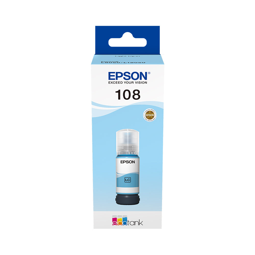 Epson 108 EcoTank Light Cyan ink bottle (70 ml)