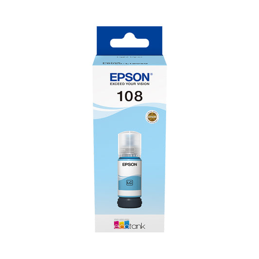 Epson 108 EcoTank Light Cyan ink bottle (70 ml)