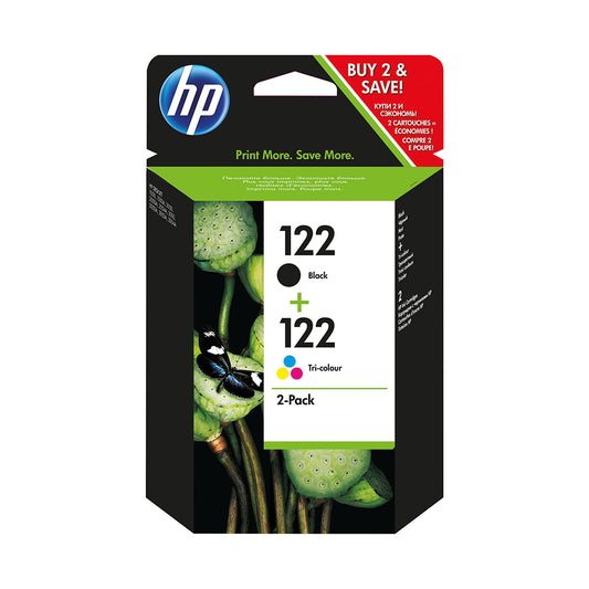 HP 122 Black + Tri Color (CR340HE) Combo Pack Ink Cartridge