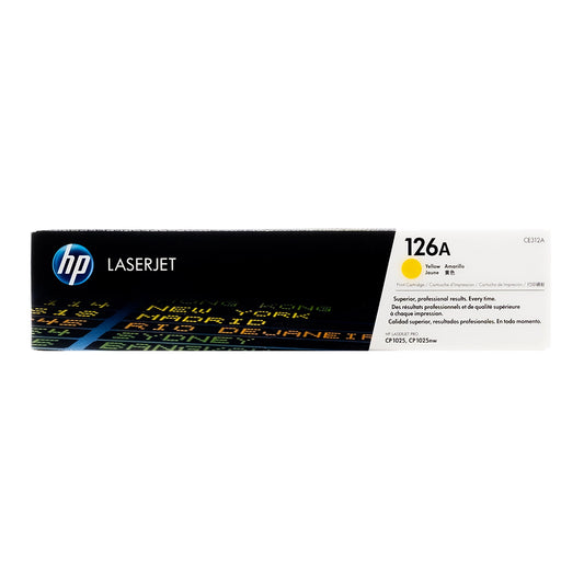 HP 126A Yellow Original LaserJet Toner Cartridge (CE312A)