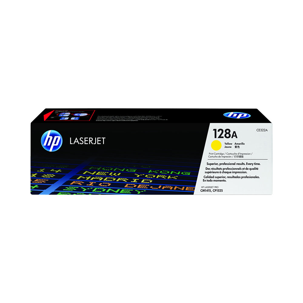 HP 128A Yellow Original LaserJet Toner Cartridge (CE322A)