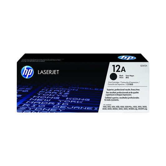 HP 12A Black Original LaserJet Toner Cartridge (Q2612A)