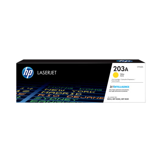 HP 203A Yellow Original LaserJet Toner Cartridge (CF542A)