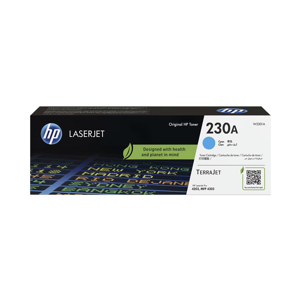 خرطوشة حبر HP 230A الأصلية للطابعات الليزرية باللون السماوي (W2301A) 