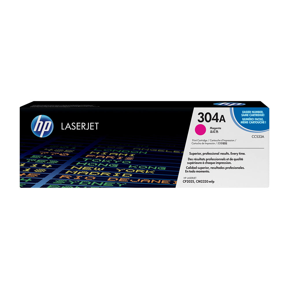 خرطوشة حبر HP 304A الأصلية للطابعة الليزرية باللون الأرجواني (CC533A)