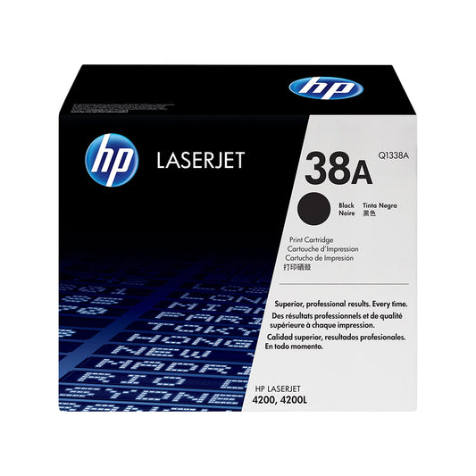 HP 38A Black Original LaserJet Toner Cartridge (Q1338A)