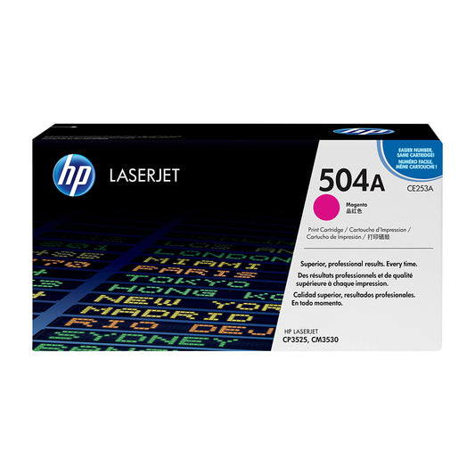 HP 504A Magenta Original LaserJet Toner Cartridge (CE253A)