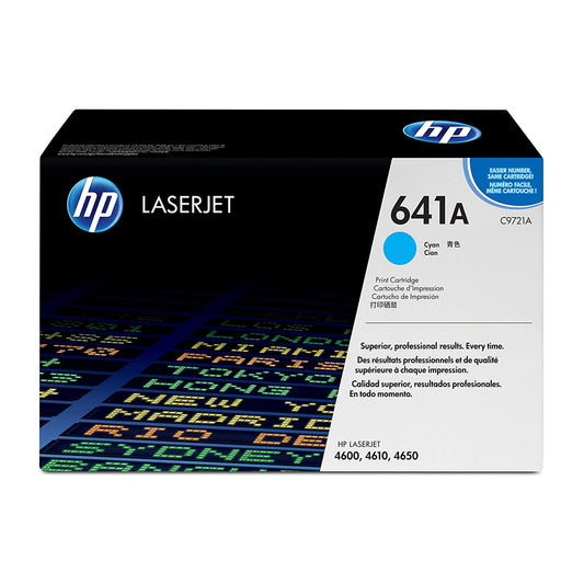 HP 641A Cyan Original LaserJet Toner Cartridge (C9721A)