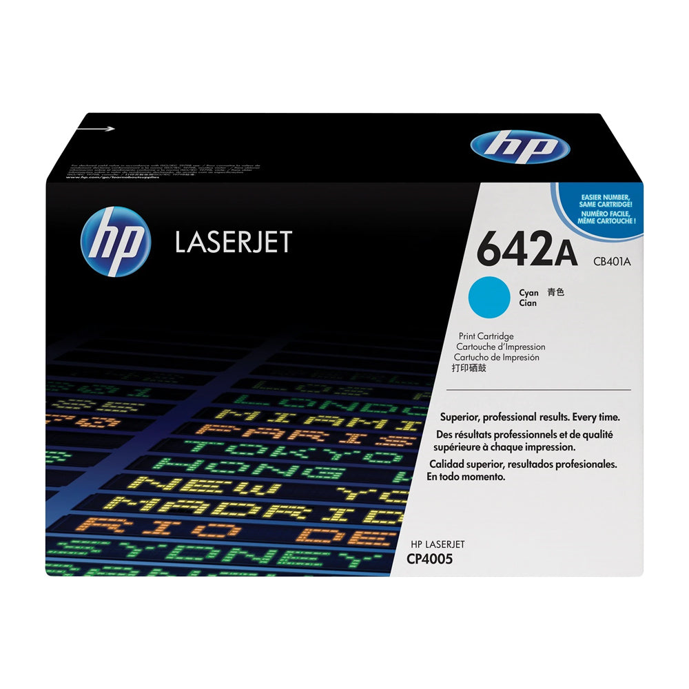 HP 642A Cyan Original LaserJet Toner Cartridge (CB401A)