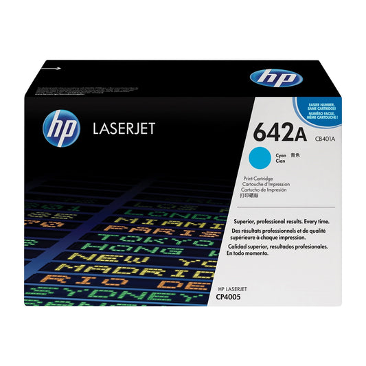 HP 642A Cyan Original LaserJet Toner Cartridge (CB401A)