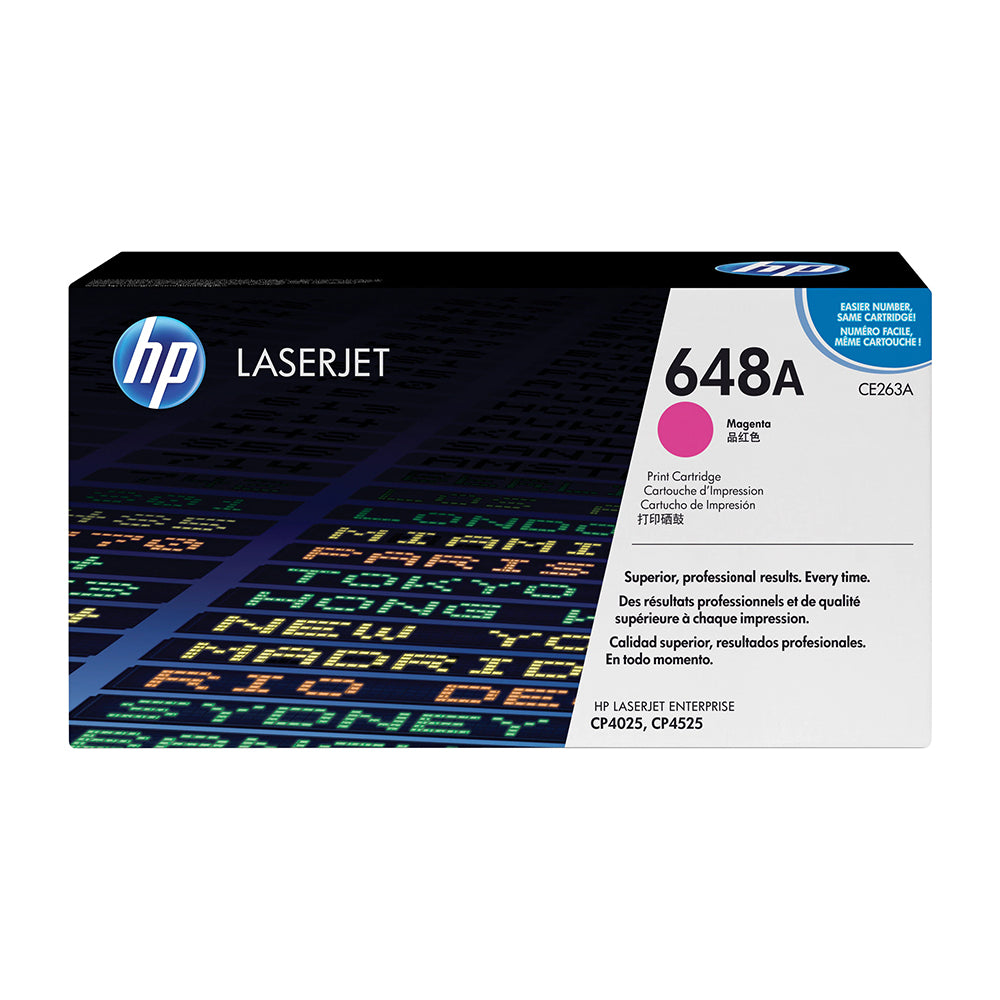 خرطوشة حبر HP 648A الأصلية للطابعة الليزرية باللون الأرجواني (CE263A)