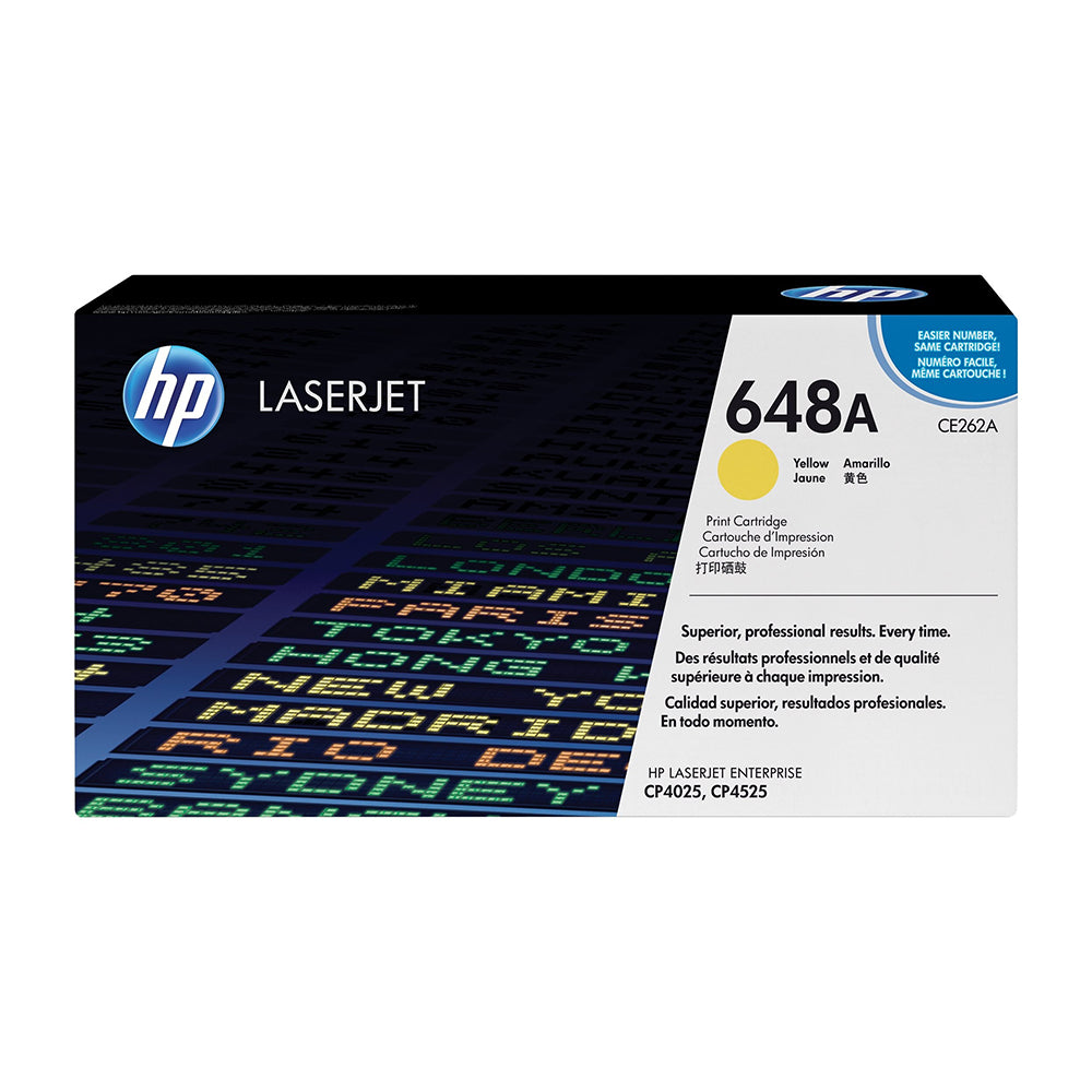 HP 648A Yellow Original LaserJet Toner Cartridge (CE262A)