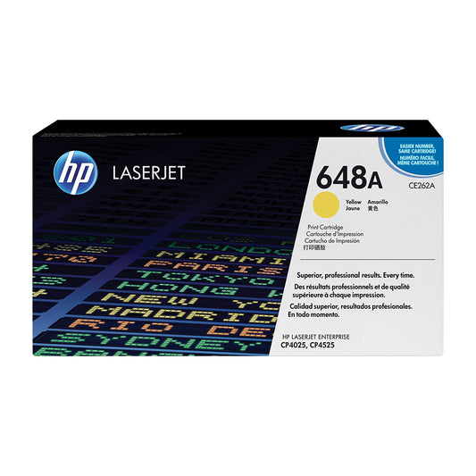HP 648A Yellow Original LaserJet Toner Cartridge (CE262A)