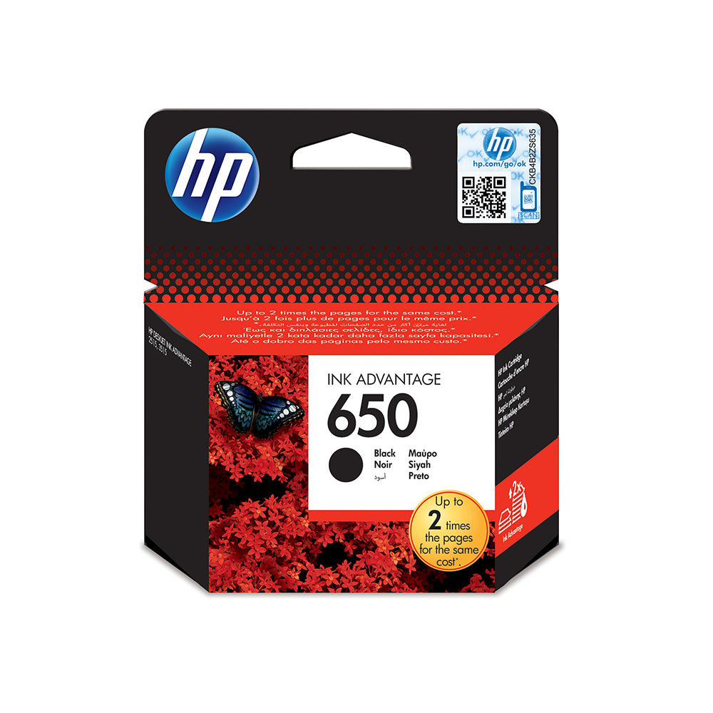 HP 650 Black Original Ink Advantage Cartridge (CZ101AE)