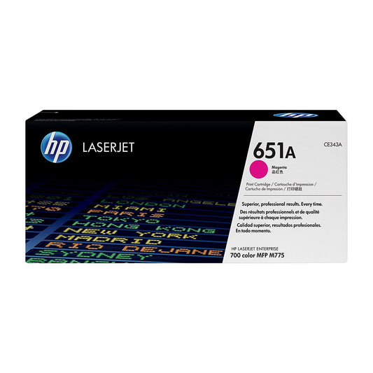 HP 651A Magenta Original LaserJet Toner Cartridge (CE343A)