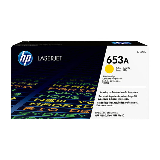 HP 653A Yellow Original LaserJet Toner Cartridge (CF322A)