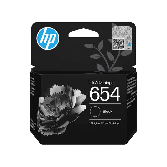 HP 654 Black Original Ink Advantage Cartridge (7FP39UE)