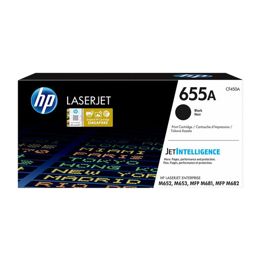 HP 655A Black Original LaserJet Toner Cartridge (CF450A)