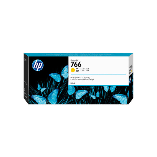 HP 766 300-ml Yellow DesignJet Ink Cartridge (P2V91A)