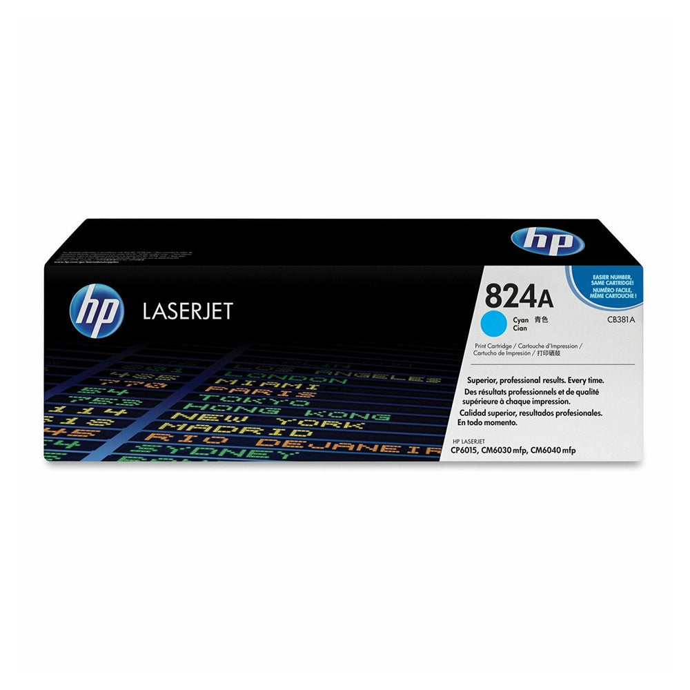 HP 824A Cyan Original LaserJet Toner Cartridge (CB381A)