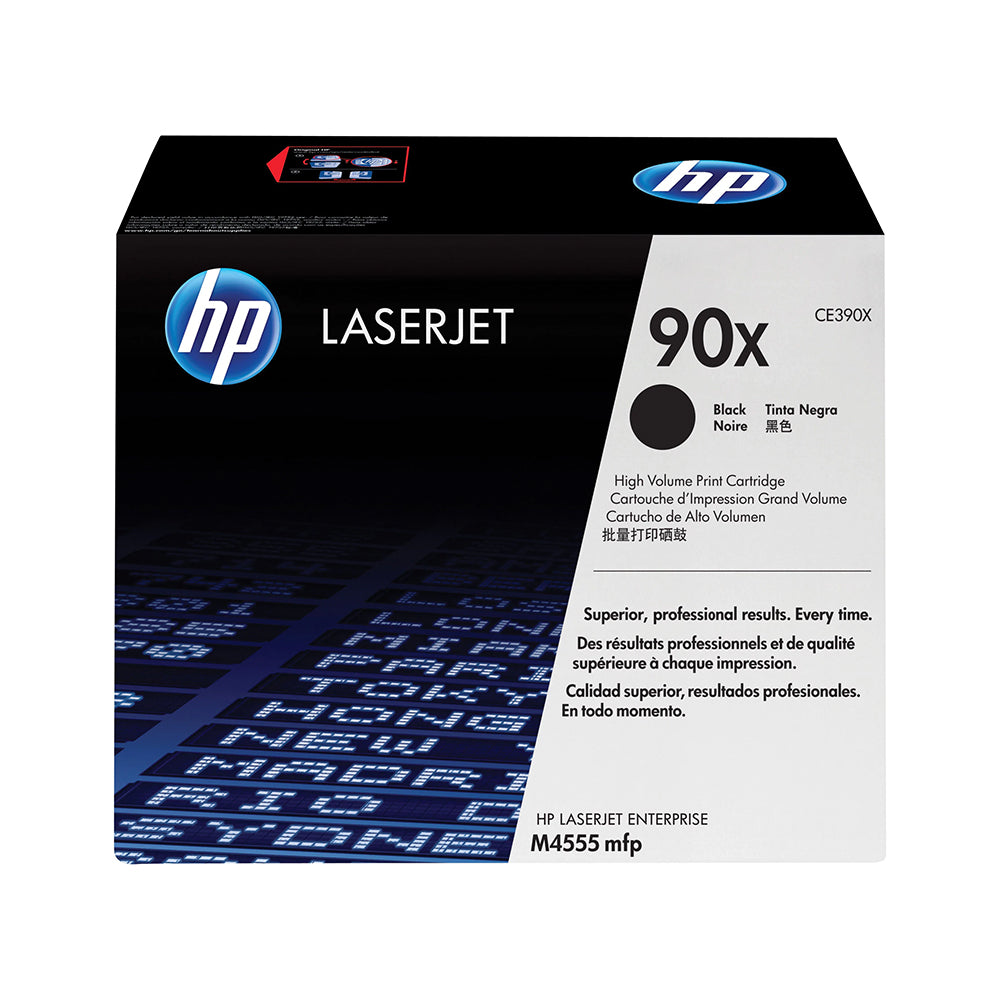HP 90X High Yield Black Original LaserJet Toner Cartridge (CE390X)