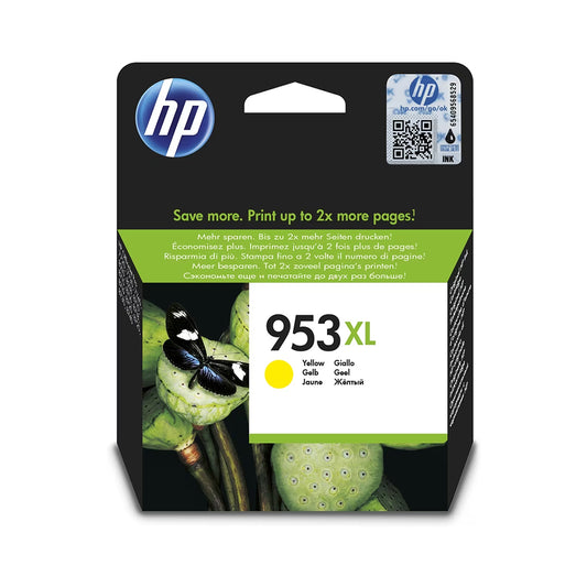 HP 953XL High Yield Yellow Original Ink Cartridge (F6U18AE)
