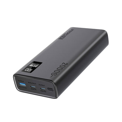 Promate Bolt-20PD 20000mAh Compact Smart Charging Power Bank with 20W PD Dual USB-C and 22.5W USB-A Ports