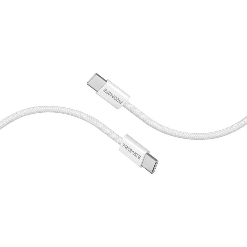 Promate EcoLine-CC120 Ultra-Fast 60W Power Delivery USB-C cable - White
