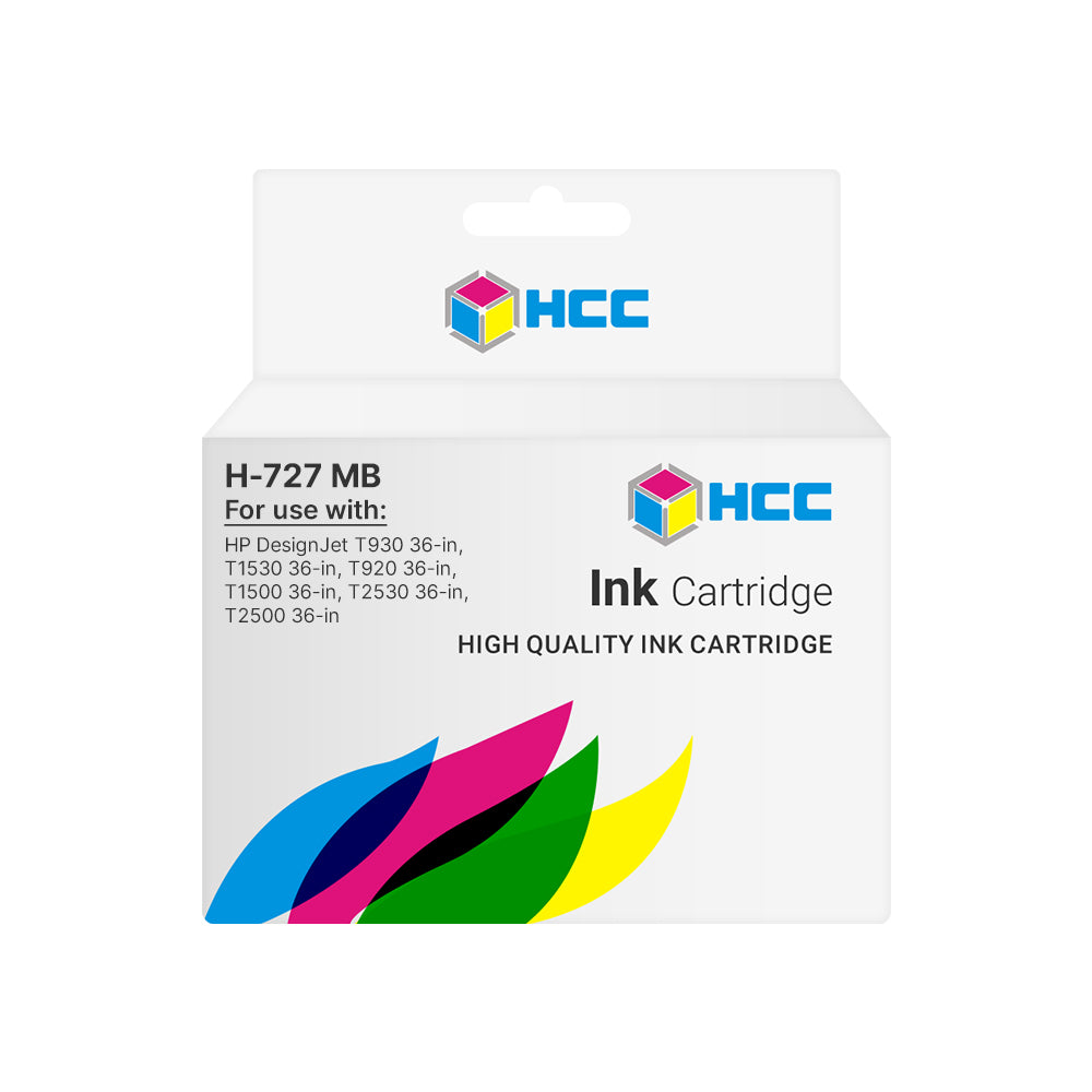 HCC H-727MB Matte Black Ink Cartridge Compatible with HP 727 Matte Black (B3P22A)