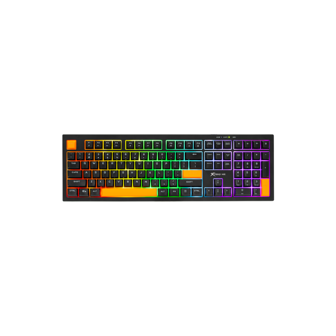 XTRIKE ME KB-512 BK Wired Keyboard 108 Keys Silent Mechanical Feel